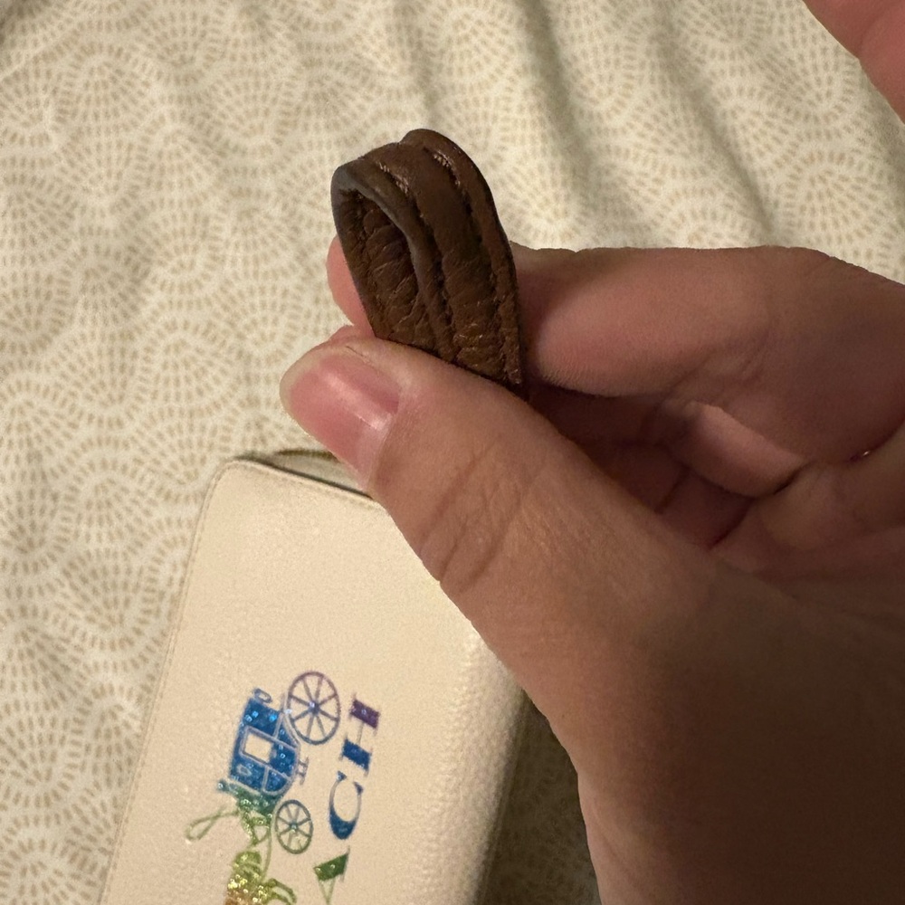 Coach Cream Wristlet with Rainbow Logo - Picture 6 of 10